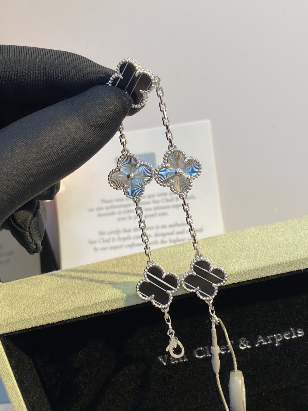 Van Cleef & Arpels Alhambra Silver Necklace